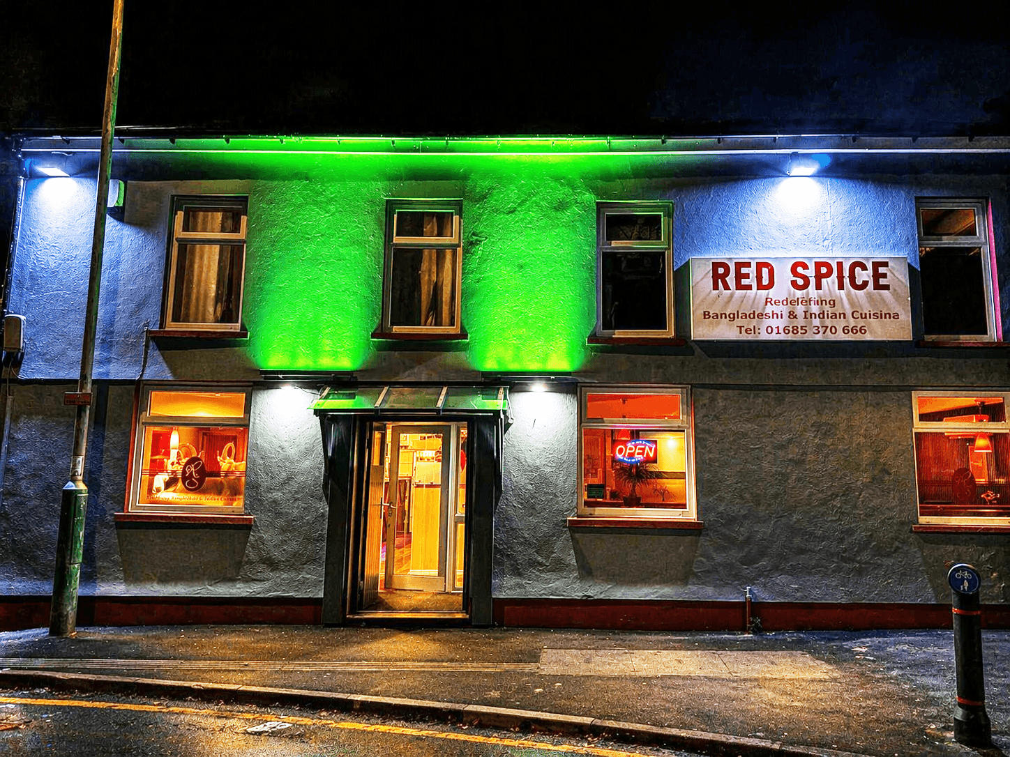 Front exterior of Red Spice restaurant